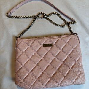 Pink Quilted Kate Spade Crossbody Clutch